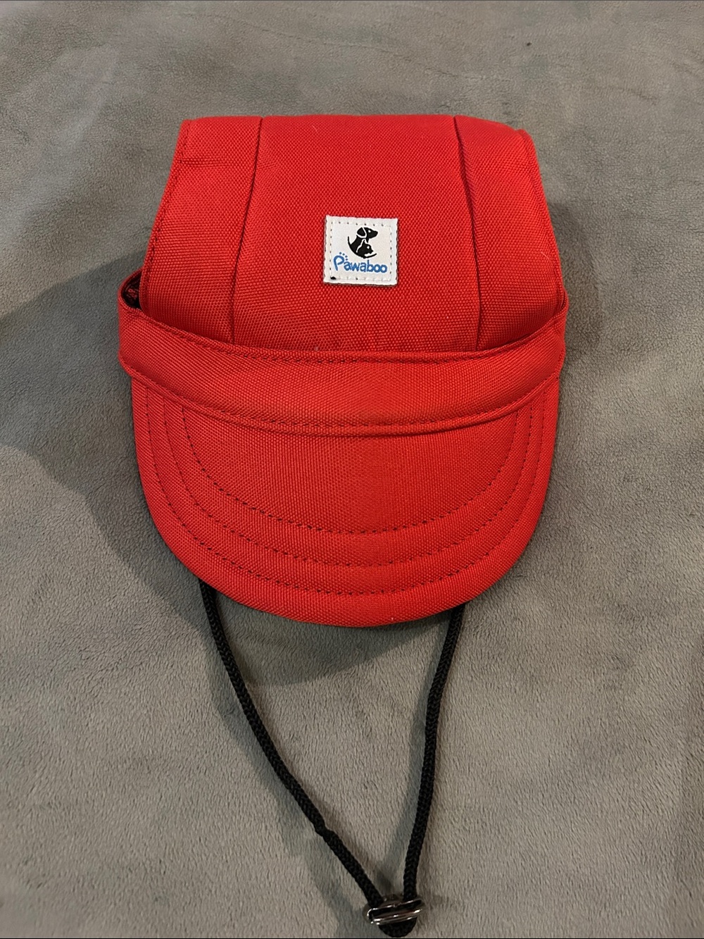 Pawaboo Red Dog Sun Cap with Adjustable Chin Strap